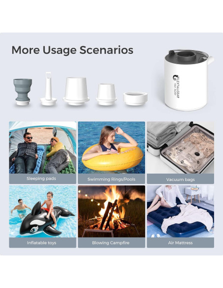 Bomba de Aire Portátil FLEXTAILGEAR 1300mAh Azul