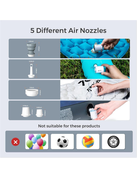 Bomba de Aire Portátil FLEXTAILGEAR 1300mAh Azul