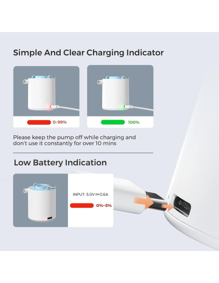 Bomba de Aire Portátil FLEXTAILGEAR 1300mAh Azul