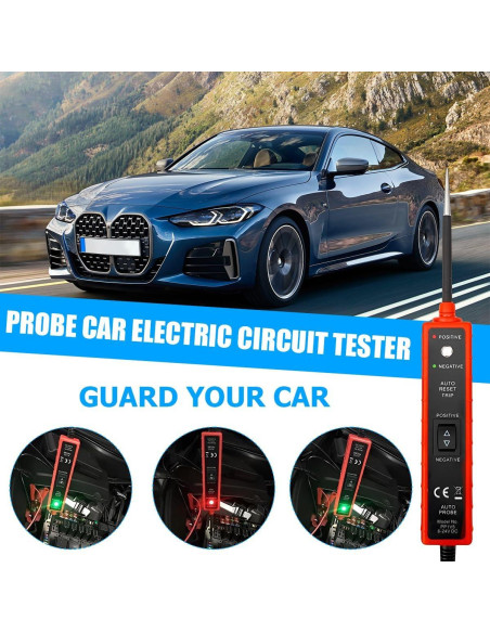 Probador de Circuito de Potencia Mandark 6-24V Rojo