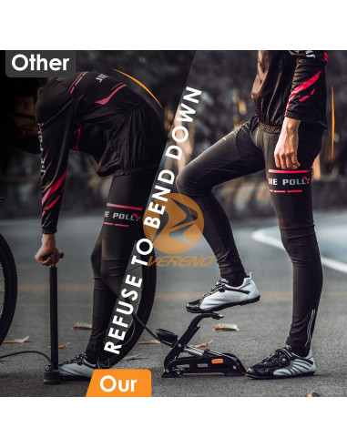 Bomba de Pie Doble Barril VERENO 160 PSI Inflador Manual