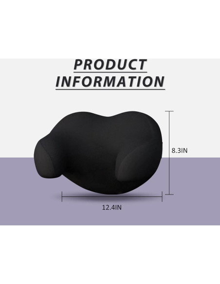 Almohada de viaje SPRFUFLY U-TravelDr viscoelástica negra