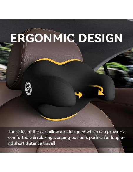 Almohada de viaje SPRFUFLY U-TravelDr viscoelástica negra