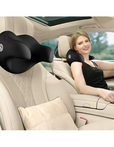 Almohada de viaje SPRFUFLY U-TravelDr viscoelástica negra