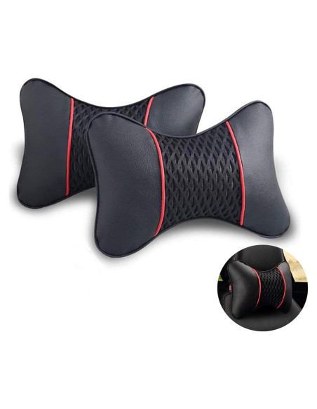 Almohada de Cuello VVHOOY 2 PCS Cuero Suave Universal
