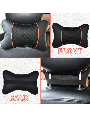 Almohada de Cuello VVHOOY 2 PCS Cuero Suave Universal