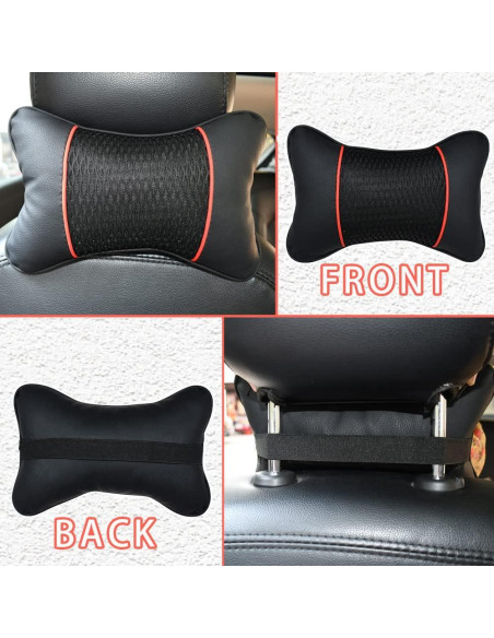 Almohada de Cuello VVHOOY 2 PCS Cuero Suave Universal