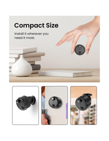 Cámara Mini WiFi 4K VIDCASTIVE R10 con Visión Nocturna