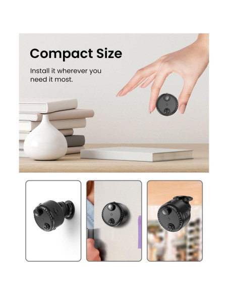 Cámara Mini WiFi 4K VIDCASTIVE R10 con Visión Nocturna