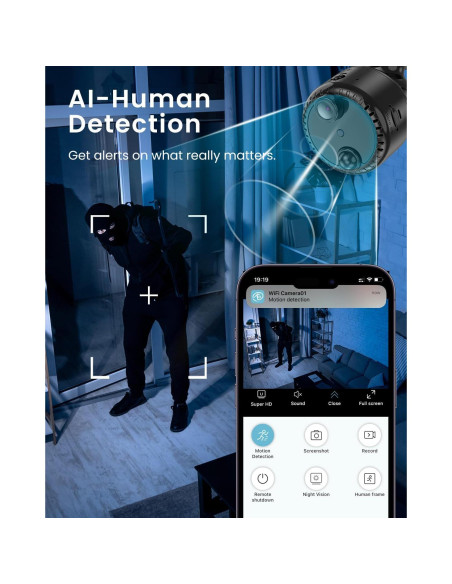 Cámara Mini WiFi 4K VIDCASTIVE R10 con Visión Nocturna