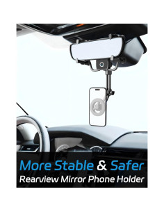 Soporte para Teléfono en Espejo Retrovisor Qiling Aluminio 2