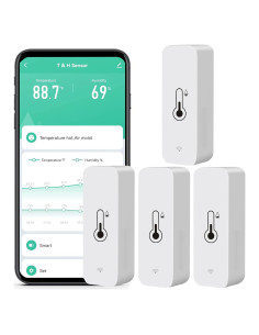 Higrómetro Termómetro WiFi SENCKIT TH-01 4-Pack Precisión
