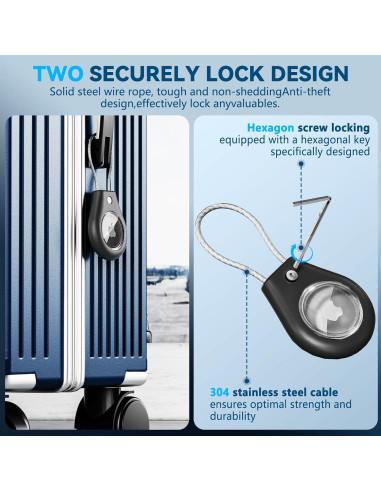 Soporte Impermeable Ljusmicker para AirTag - 4 Fundas Antipérdida