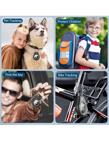 Soporte Impermeable Ljusmicker para AirTag - 4 Fundas Antipérdida