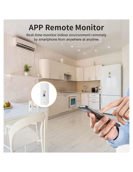 Higrómetro Termómetro WiFi SENCKIT TH-01 4-Pack Precisión