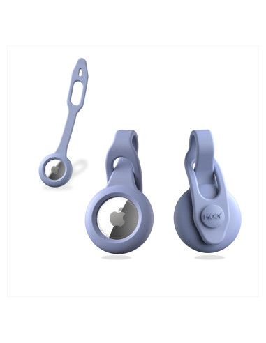 Soporte Universal para AirTag MOOY Silicona Púrpura