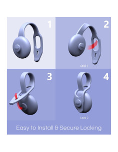 Soporte Universal para AirTag MOOY Silicona Púrpura 2