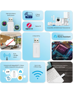 Z-Stick 10 Pro - Adaptador USB Zigbee 3.0 y Z-Wave 800 2