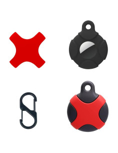 Funda YINVA para AirTag GPS - Protección Completa Negra y Roja