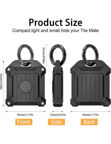 Cubierta protectora CMZZ para Tile Mate 2022/2024 - Negro