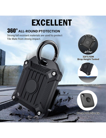 Cubierta protectora CMZZ para Tile Mate 2022/2024 - Negro