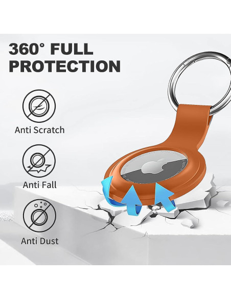 Soporte de Silicona para AirTag Linsaner Marrón