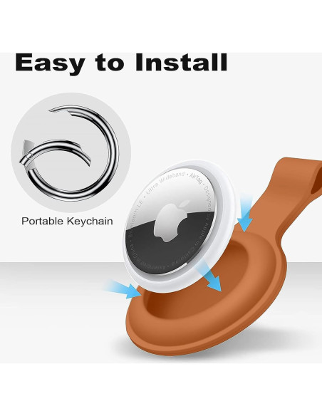 Soporte de Silicona para AirTag Linsaner Marrón