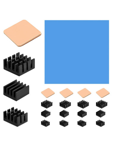 Kit de Disipadores de Calor Aluminio y Cobre para Raspberry Pi