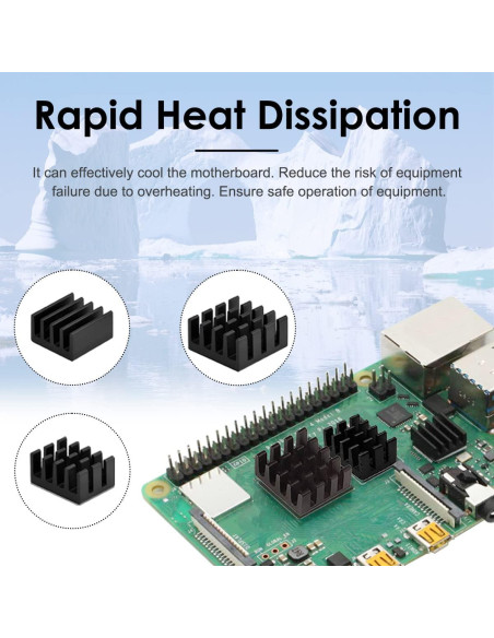 Kit de Disipadores de Calor Aluminio y Cobre para Raspberry Pi