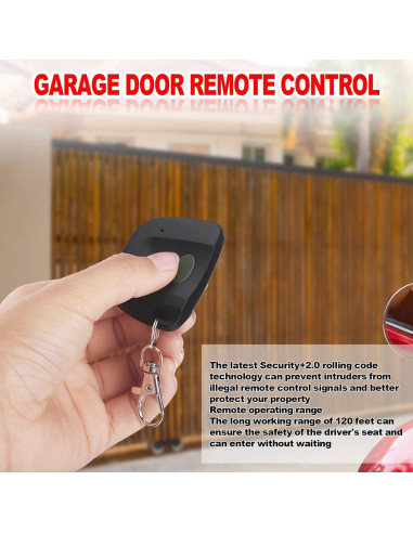 Control Remoto de Puerta de Garaje Kingdder 3089 300MHz Negro