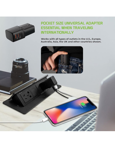 Adaptador USB Universal para Raspberry Pi 4 - 2 Puertos 2.4A