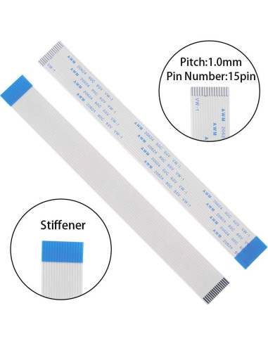 Cable FFC Aokin 200cm 15 Pines para Cámara Raspberry Pi