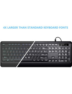 Teclado USB Retroiluminado KOPJIPPOM Grande 104 Teclas 2