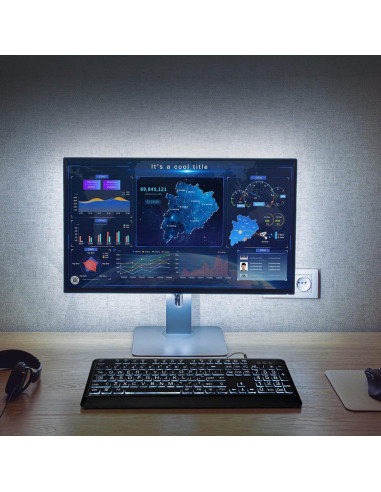 Teclado USB Retroiluminado KOPJIPPOM Grande 104 Teclas