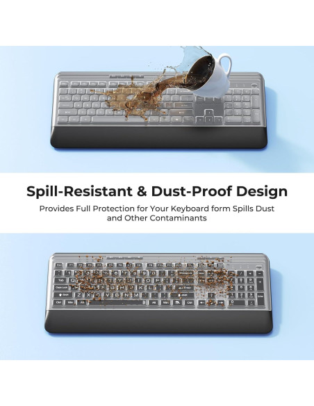 Combo Teclado y Ratón Inalámbrico KOPJIPPOM Silencioso