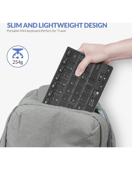 Teclado Bluetooth Rii X9 Retroiluminado RGB Recargable Teclado Bluetooth Rii X9 Retroiluminado RGB Recargable