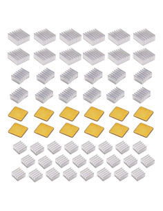 Kit 60 PCS Disipadores de Calor Aluminio y Cobre Raspberry Pi