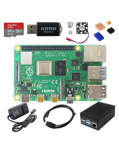 Kit Raspberry Pi 4B A-DIGISHUO 4GB RAM con Caja y Ventilador