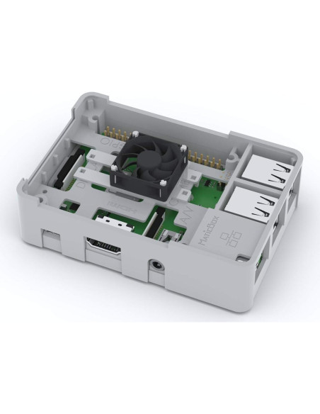 Caja MaticBox para Raspberry Pi 3 / Pi 2 / Tinker Board - Apilable, Montaje Universal, Ventilador Compatible