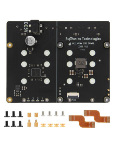 Geekworm X1011 PCIe a Cuádruple M.2 NVMe para Raspberry Pi 5