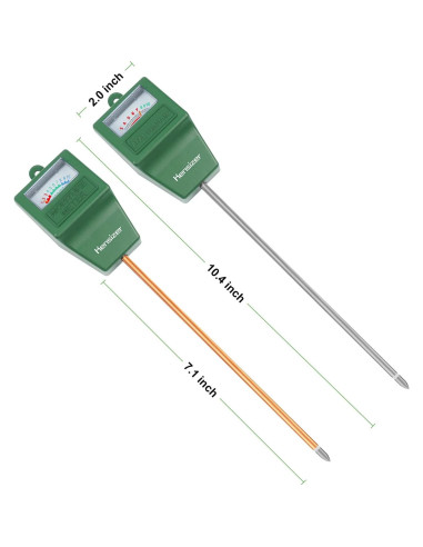 Medidor de Suelo Kensizer - Humedad y pH Digital Sin Batería