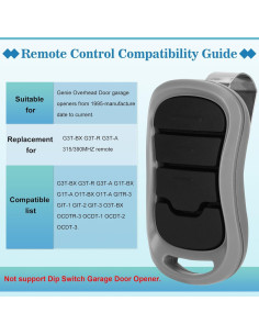 Control Remoto de Puerta de Garaje Genie G3T-R - Paquete de 2 2