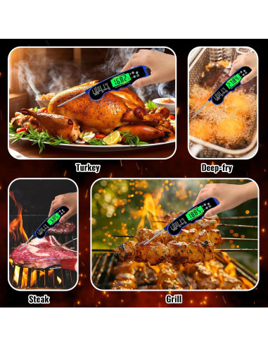 Termómetro Digital de Carne PAWPRO IP67, Lectura Instantánea