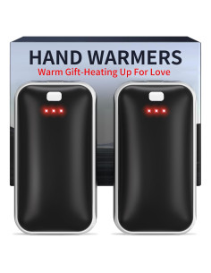 Calentadores de Manos Recargables Lerat A22 - 2 Paquete Negro