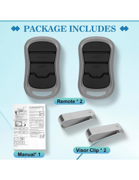 Control Remoto de Puerta de Garaje Genie G3T-R - Paquete de 2