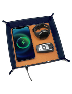 Bandeja de Cuero Inalámbrica LAVAVIK para Organizar Escritorio