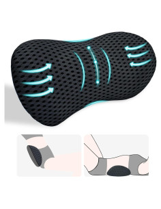 Almohada Lumbar Ergonómica kasney - Espuma Viscoelástica Negra