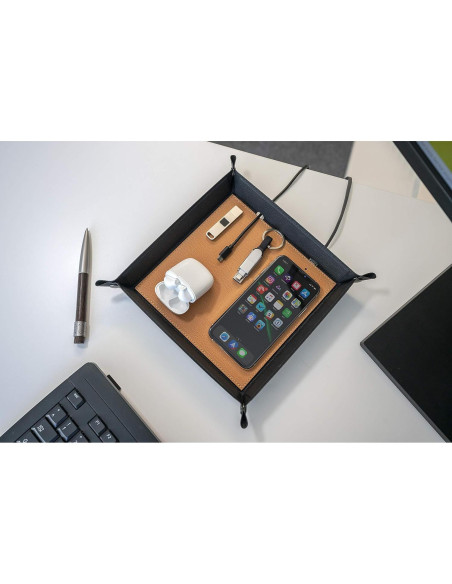 Bandeja de Cuero Inalámbrica LAVAVIK para Organizar Escritorio