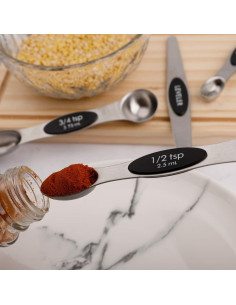 Juego de Cucharas Medidoras Magnéticas Forkmannie 5 Acero Inoxidable 2