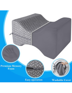 Almohada de Rodilla BlissTrends Espuma Viscoelástica Gris 25.4x20.1cm 2